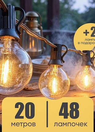 Гірлянда з діодних лампочок 20м (48 ламп), pig