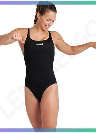 Купальник arena women's team swimsuit swim pro чорний білий закритий для жінок 36 для плавання