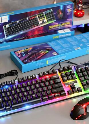 Клавиатура и мышка для андроид hoco, топовая игровая клавиатура, компьютерная мышь и клавиатура, pig
