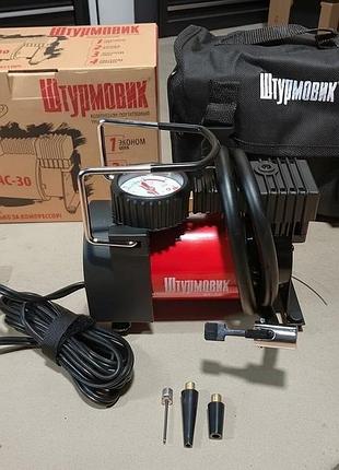 Автомобильный насос для лодки (37л/ 150psi/ 14amp), автонасос с измерителем давления в шинах, автокомпрессор с автостопом, pig