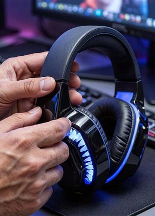 Наушники для игр, гарнитура для компьютера с шумоподавлением, качественные наушники для пк, наушники для геймера, pig