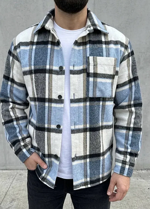 Рубашка мужская  в клетку байка  m-l, l-xl, xl-xxl  14 цветов av4909-1062ве