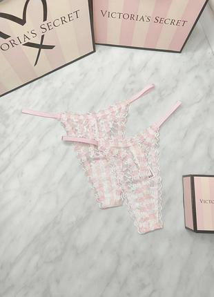 Трусики-стринги из кружева. the lacie. victoria's secret. оригинал 🇺🇸