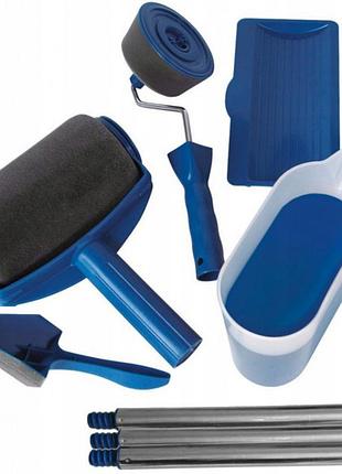 Набір малярних валиків paint roller універсальні валики для фарбування поверхонь, 2 шт. з ємністю для розкочування фарби та