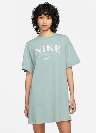 Мʼятна міні коротка сукня футболка nike котонова літня легка бірюзова