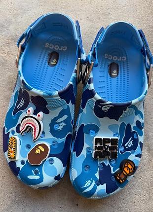 Тапки crocs x bape