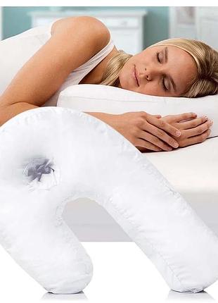 Эргономичная подушка - подкова side sleeper pro ортопедическая для шеи с пространством для уха ∙ умная подушка для сна на боку