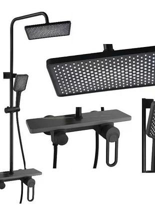 Змішувач для ванної кімнати shower set and yln16001h • душова система з верхнім душем, ручною лійкою та стійкою