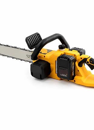 Акумуляторна ланцюгова пила electric saw dt-1291 16" з 2 акумуляторами жовта