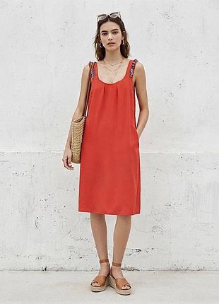 Коралова сукня-сарафан color block paris