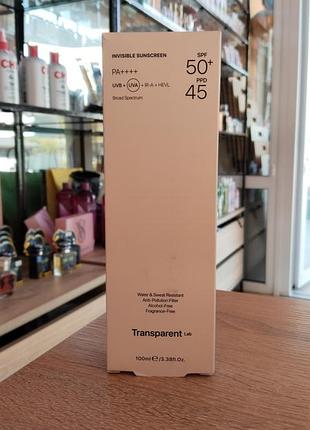 *transparent lab invisible sunscreen spf 50+ pa++++* - максимально незаметный на коже, идеальный под макияж📍