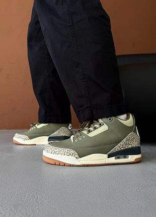 Кросівки чоловічі nike air jordan 3 retro medium olive