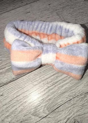 Повязка косметическая на голову бант