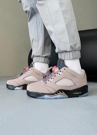 Кроссовки мужские nike air jordan 5 low psg beige