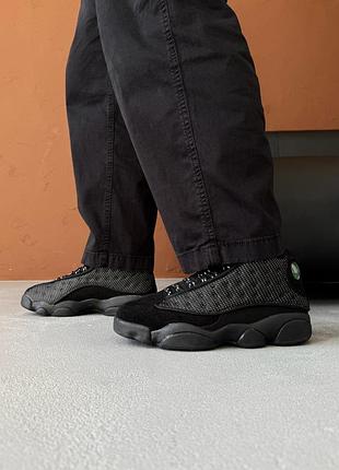 Кроссовки мужские nike air jordan 13 retro black cat