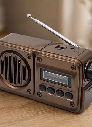 Радіоприймач golon rx-bt499 vs bluetooth, usb, microsd, tws, сонячна панель, power bank