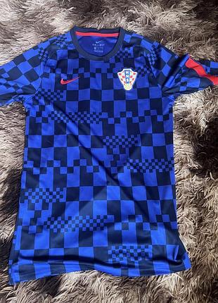 Футбольна футболка чоловіча nike синя в клітинку