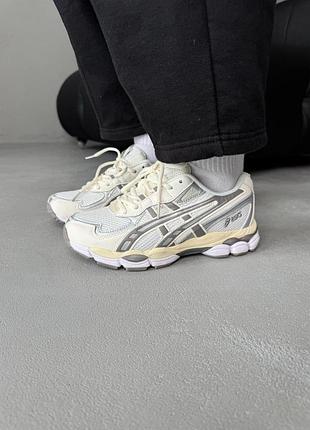 😍 жіночі кросівки asics gel-nyc 2055 beige/grey