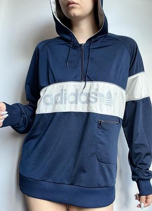 Вінтажна толстовка олімпійка худі adidas trefoil 80-х років