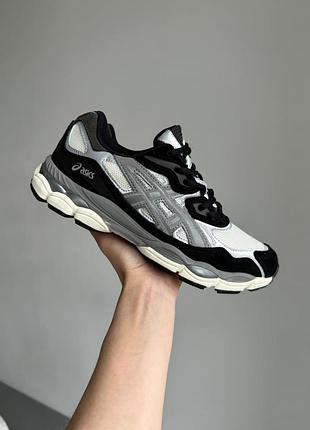 😍 жіночі кросівки asics gel-nyc beige/black/brown