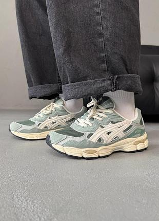 😍 жіночі кросівки asics gel-nyc green