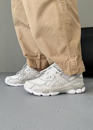 😍 жіночі кросівки asics gel-nyc light grey