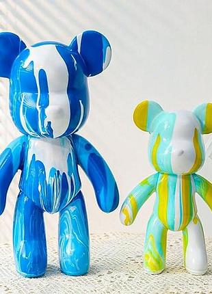 Флюидный медвежонок fluid bear bearbrick с красками, 33 см · набор для творчества diy мишка сделай сам