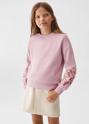 Нова кофта світшот h&m р.140 для дівчинки рожевий