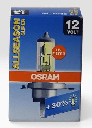 Лампочка h4 osram allseason 30% 12v 60/55w p43t 1 шт - (64193als)