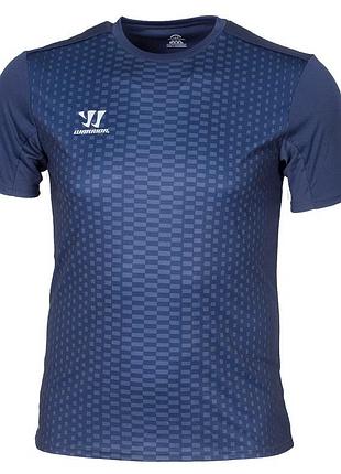 Футболка компрессионная warrior graphic poly tee термо футболка мужская , тёмно-синий