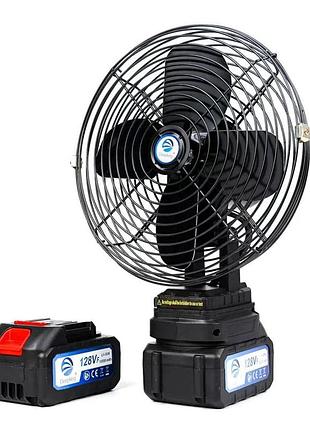 Аккумуляторный вентилятор 8″ с функцией автоповорота и usb-зарядкой vap-8 • портативный вентилятор с двумя батареями 21v