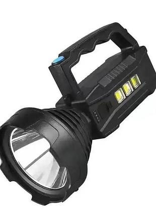Универсальный led фонарь 8809t с cob панелью и солнечной зарядкой ∙ светодиодный фонарик 8809t