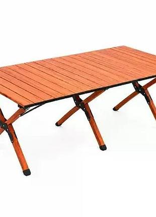 Складаний туристичний стіл 149,5х70х43 см коричневий