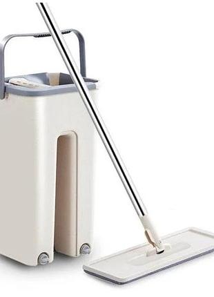 Швабра мікрофібра з віджимом + відро scratch cleaning mop ∙ швабра - ледарка cleaner 360