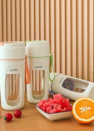 Портативный мини блендер – соковыжималка juicer ks-fsv8 w14 с usb зарядкой, 340 мл