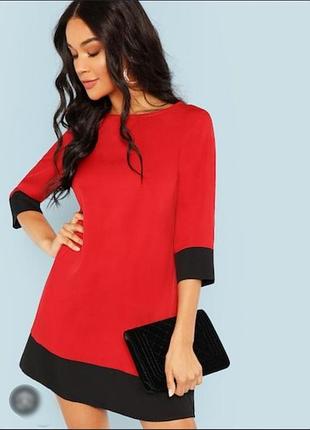 Shein м платье платье красное с черным