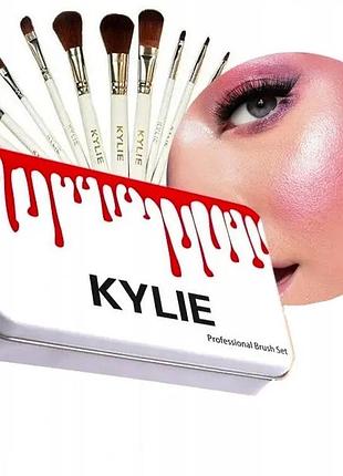 Профессиональные кисточки для макияжа kylie professional brush set 12 шт. ∙ набор кистей kylie professional для глаз и лица