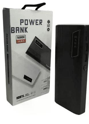 Мобільна зарядка power bank un-3104 50000mah із швидкою зарядкою та ліхтариком