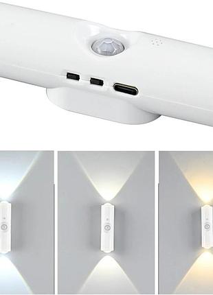 Настінна led-лампа ns-02 • декоративний rgb-світильник ns-02 з датчиком руху для інтер’єрного підсвічування