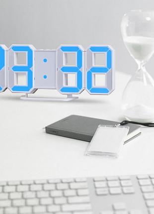 Годинник настільний електронний ly 1089 з підсвіткою ∙ сині цифри