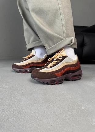 Кросівки чоловічі nike air max 95 red/brown
