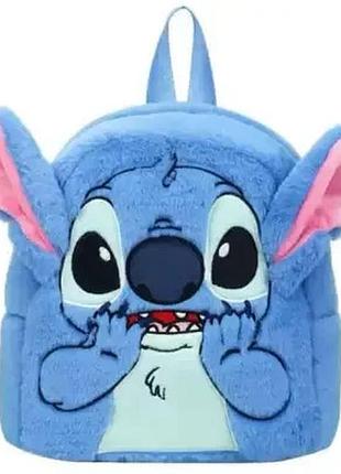 Дитячий м’який рюкзак стіч lilo stitch з вушками