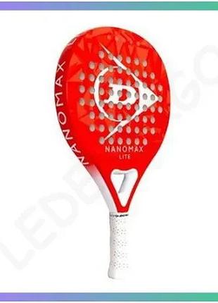 Ракетка для падел тенісу dunlop pdl 25 nanomax lite червона унісекс для дорослих з soft eva та carbon sku_10359949