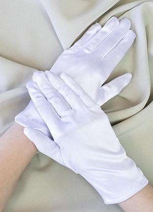 Перчатки стрейч эластан 20см (белые)