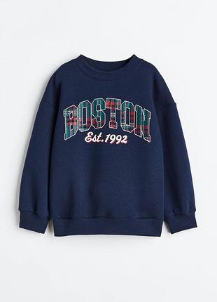 H&m • джемпер boston для хлопчика синій