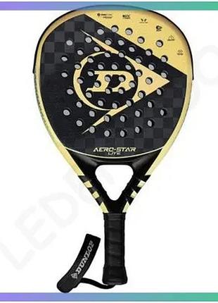 Ракетка для падел тенісу dunlop aerostar lite 2023 чорна унісекс для дорослих тенісна ракетка sku_10335747