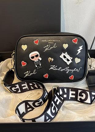 Сумка карл лагерфельд/ сумочка через плече karl lagerfeld