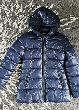 Брендовая зимняя куртка для девочки / итальялия, benetton / 150 см