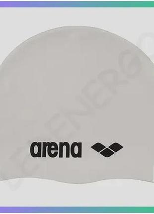 Шапка для плавання arena classic silicone біла унісекс 100% силікон для плавців та тренувань sku_91662-015