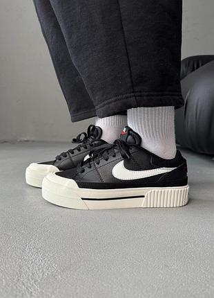 Кеды женские nike court legacy lift black/white